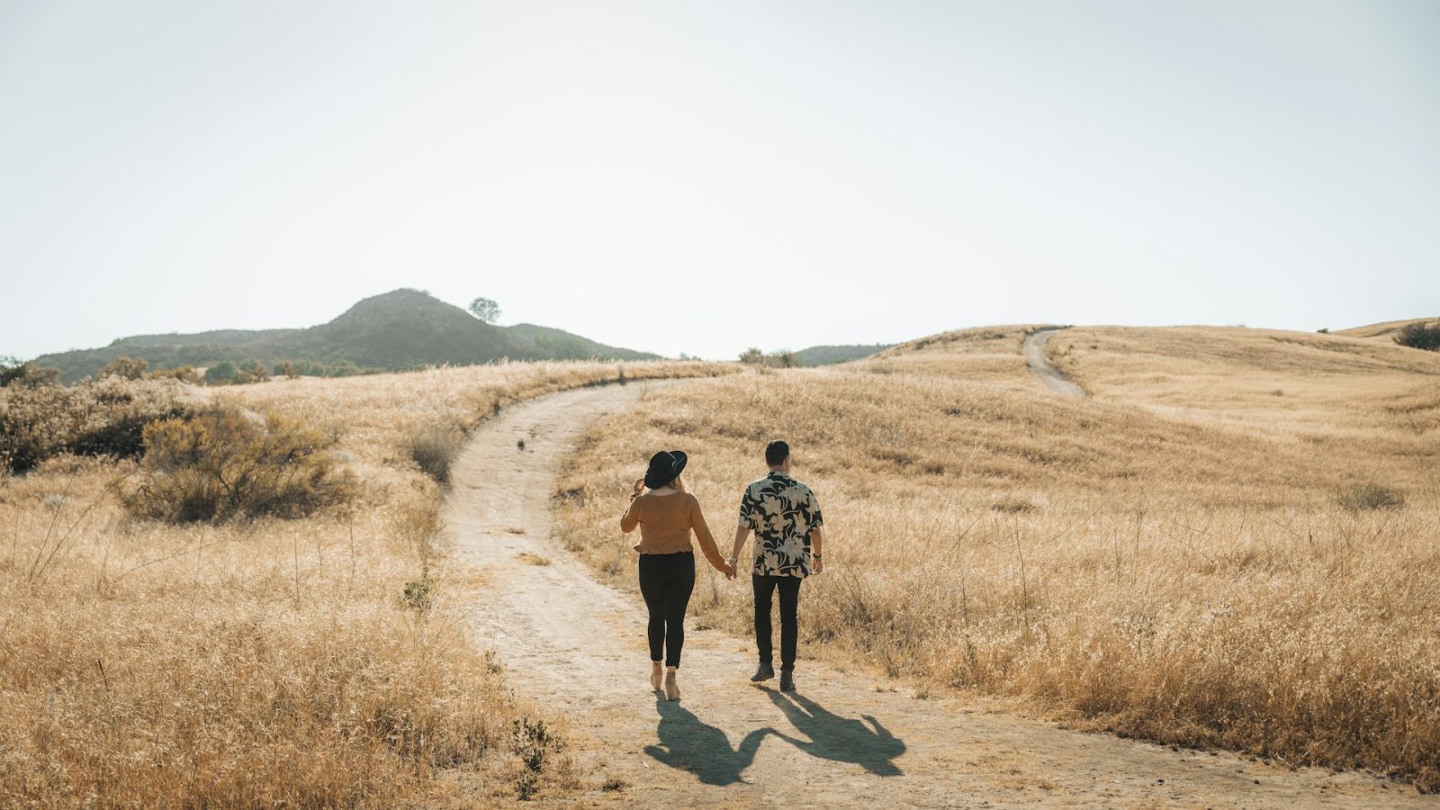 Couple walking hand in hand