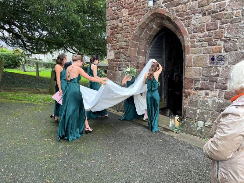 Kathryn ready to walk down the aisle