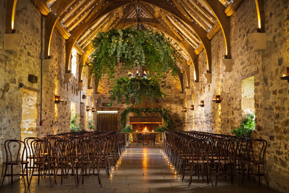 Ceremony space at Healey Barn