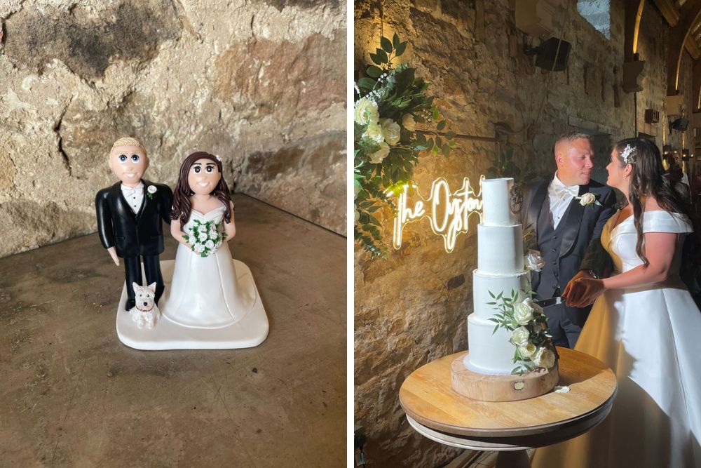 Personalised wedding cake topper