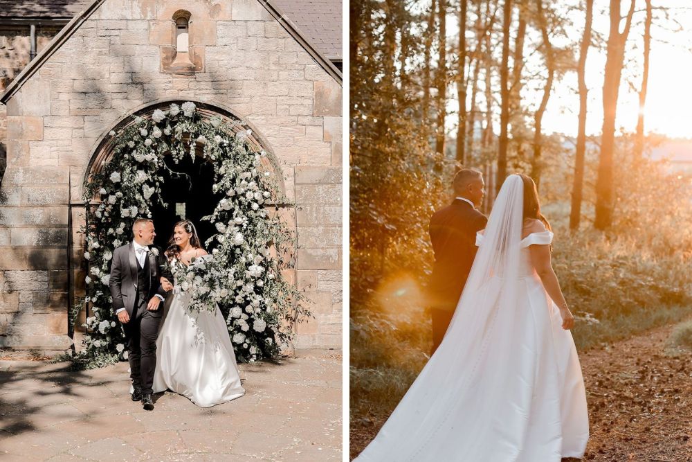 Rosie and Alex at their wedding ceremony
