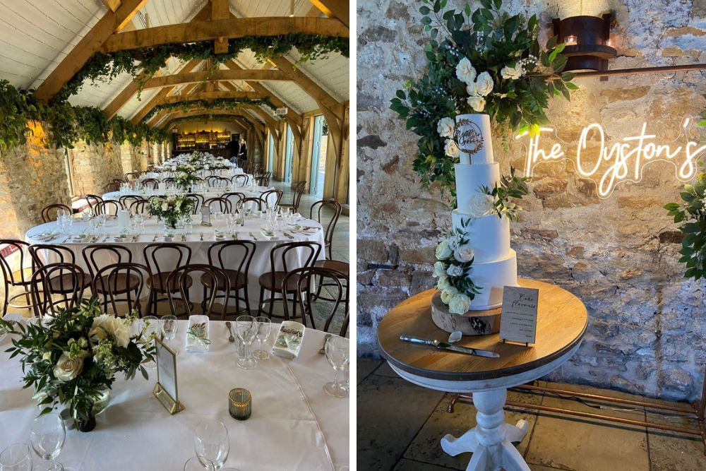 wedding reception at Slanley Hall